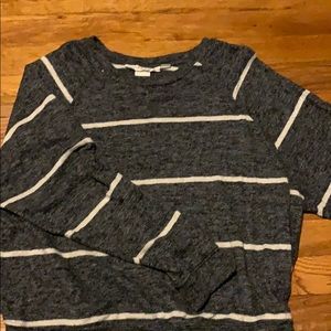 H&M grey and white striped sweater